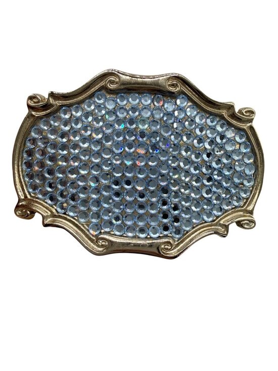 Leatherock Vintage Blue Swarovski crystal belt Brown -  Size 32 main image 4